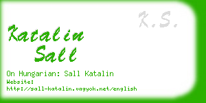 katalin sall business card